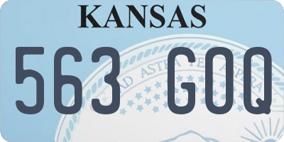 KS license plate 563GOQ