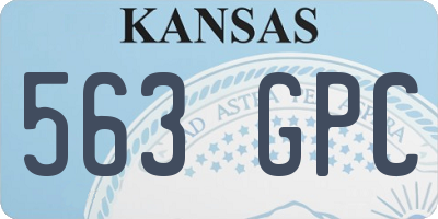 KS license plate 563GPC