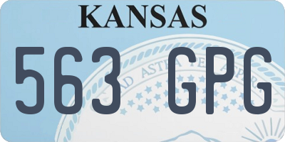 KS license plate 563GPG