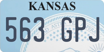 KS license plate 563GPJ