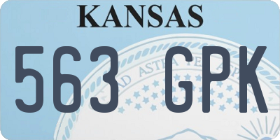 KS license plate 563GPK