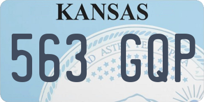 KS license plate 563GQP