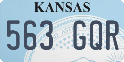 KS license plate 563GQR