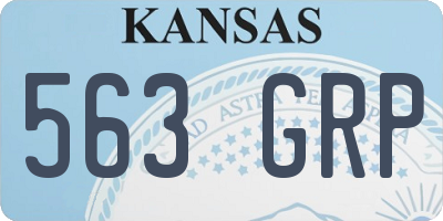 KS license plate 563GRP