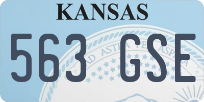 KS license plate 563GSE