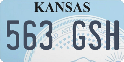 KS license plate 563GSH