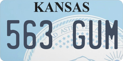 KS license plate 563GUM