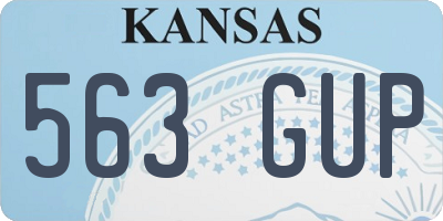KS license plate 563GUP