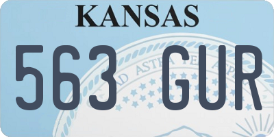 KS license plate 563GUR