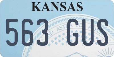 KS license plate 563GUS