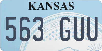 KS license plate 563GUU