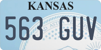 KS license plate 563GUV