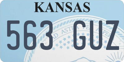 KS license plate 563GUZ
