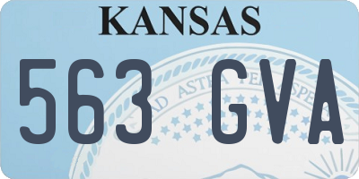 KS license plate 563GVA