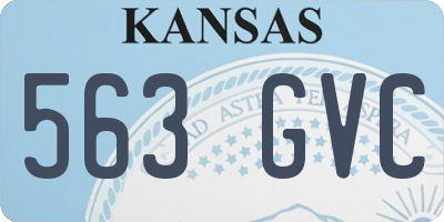 KS license plate 563GVC