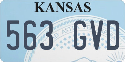 KS license plate 563GVD
