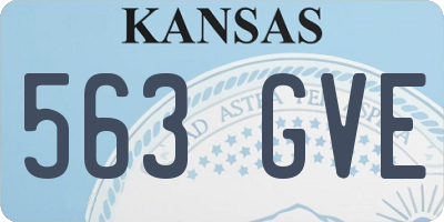 KS license plate 563GVE