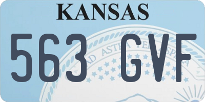 KS license plate 563GVF