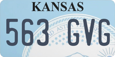 KS license plate 563GVG