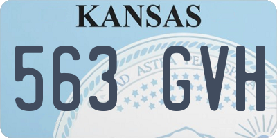 KS license plate 563GVH