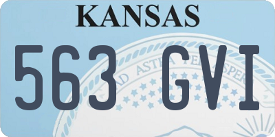 KS license plate 563GVI
