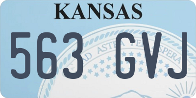 KS license plate 563GVJ