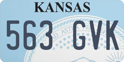 KS license plate 563GVK