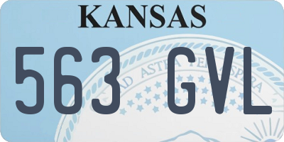 KS license plate 563GVL