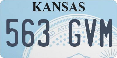 KS license plate 563GVM