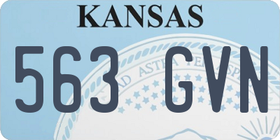 KS license plate 563GVN