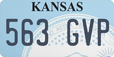 KS license plate 563GVP