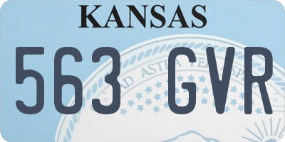 KS license plate 563GVR