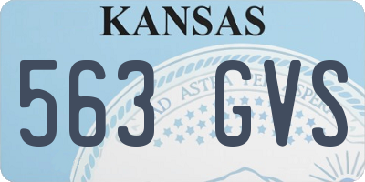KS license plate 563GVS