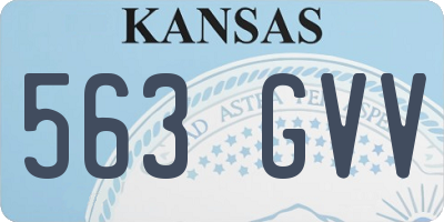KS license plate 563GVV