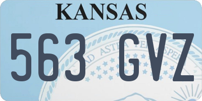 KS license plate 563GVZ