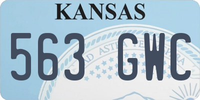 KS license plate 563GWC