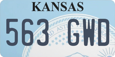 KS license plate 563GWD