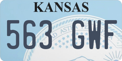 KS license plate 563GWF