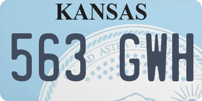 KS license plate 563GWH