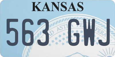 KS license plate 563GWJ