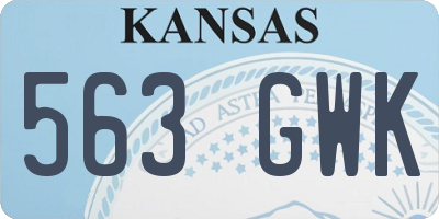 KS license plate 563GWK