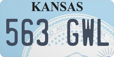 KS license plate 563GWL