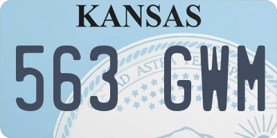 KS license plate 563GWM