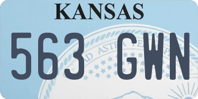 KS license plate 563GWN