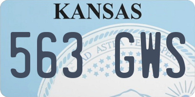 KS license plate 563GWS