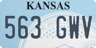 KS license plate 563GWV