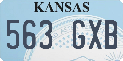 KS license plate 563GXB