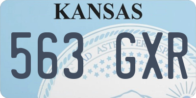 KS license plate 563GXR