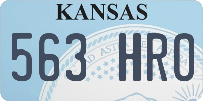 KS license plate 563HRO