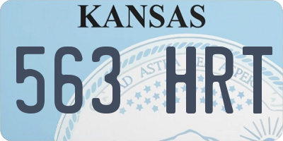 KS license plate 563HRT